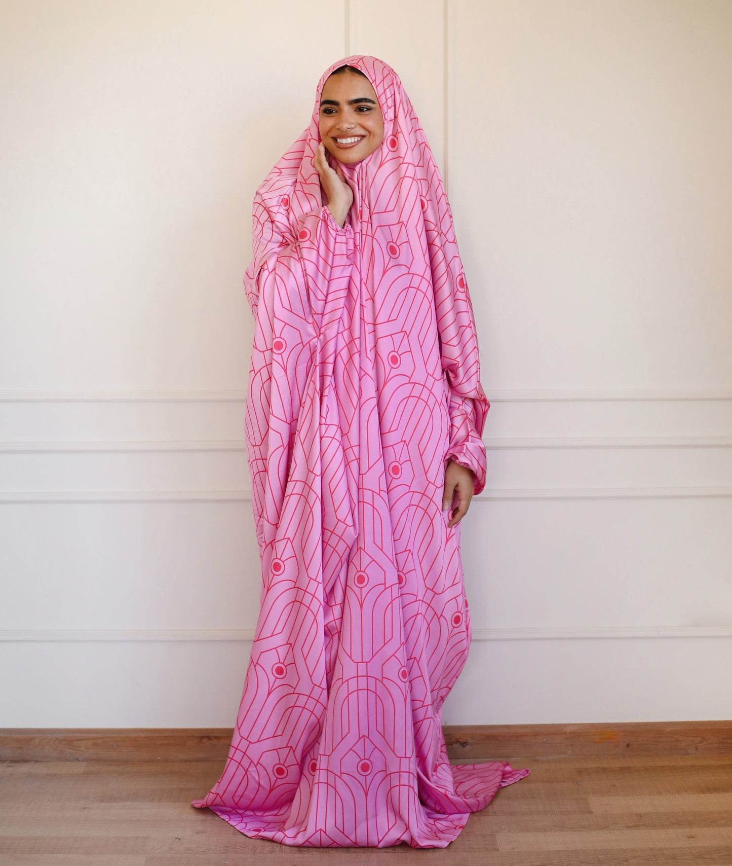 Rosy Radiance Slip On Khimar