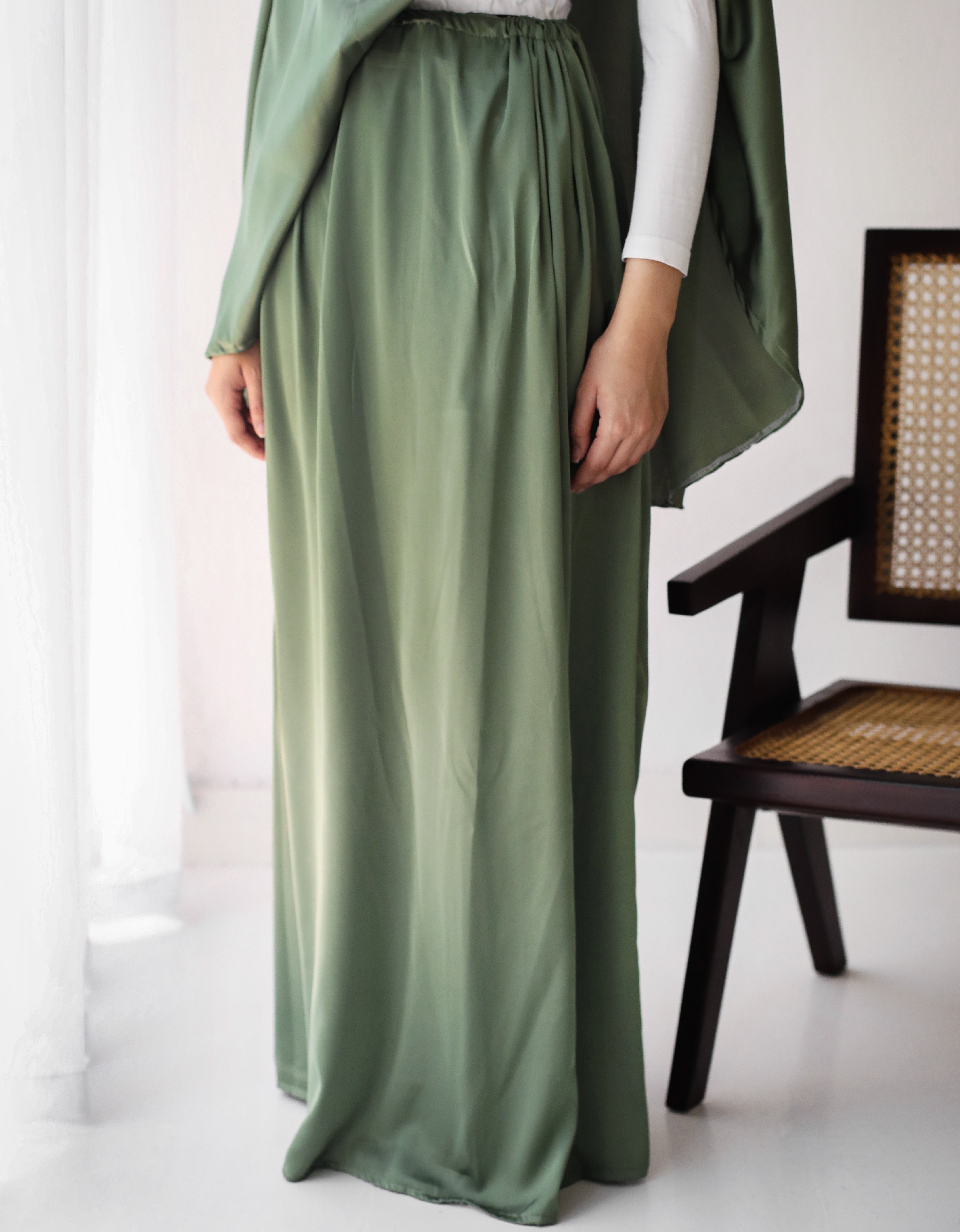 Plain Olive Green Skirt Marmelade Designs