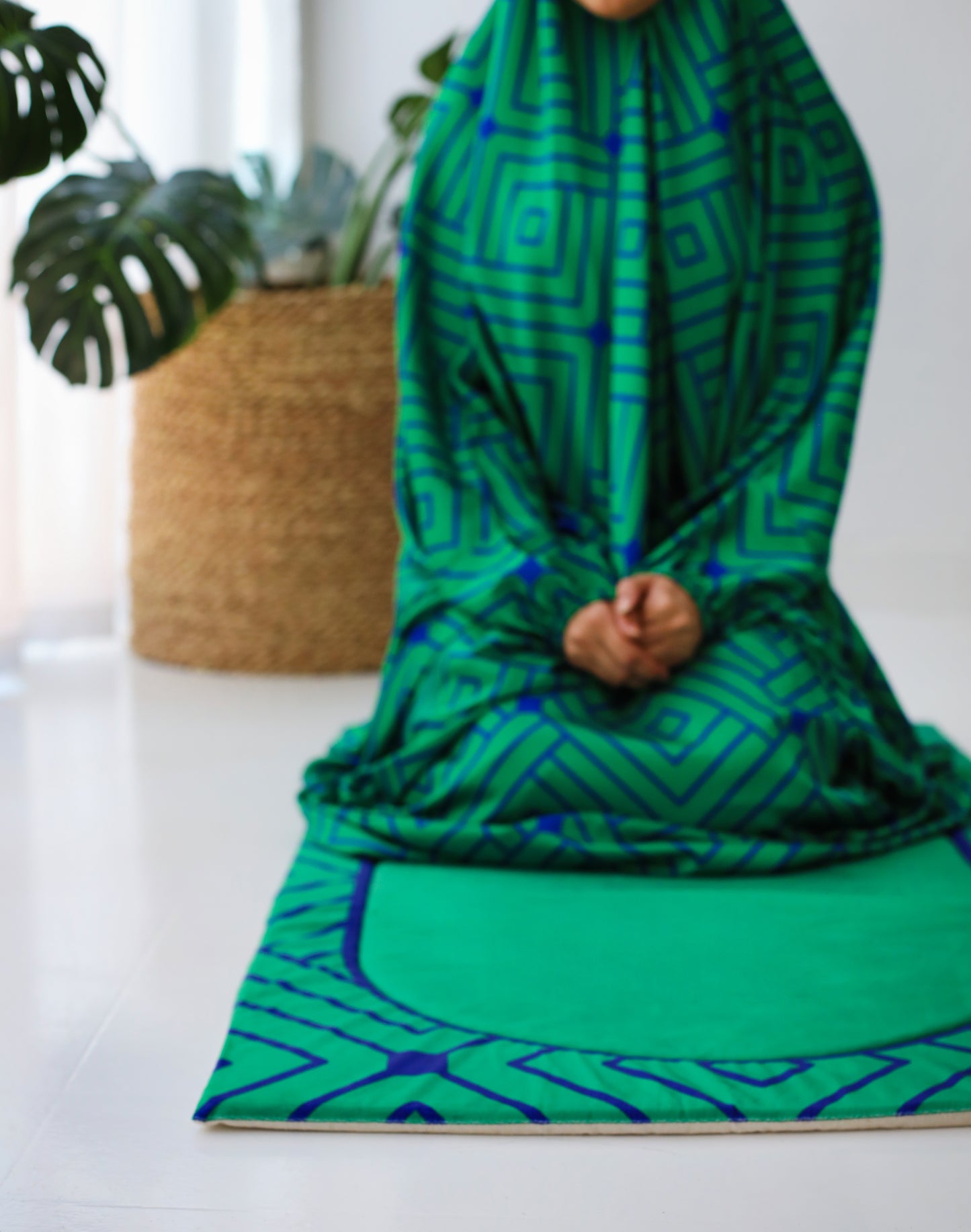 Matching Blue Emerald Prayer Set