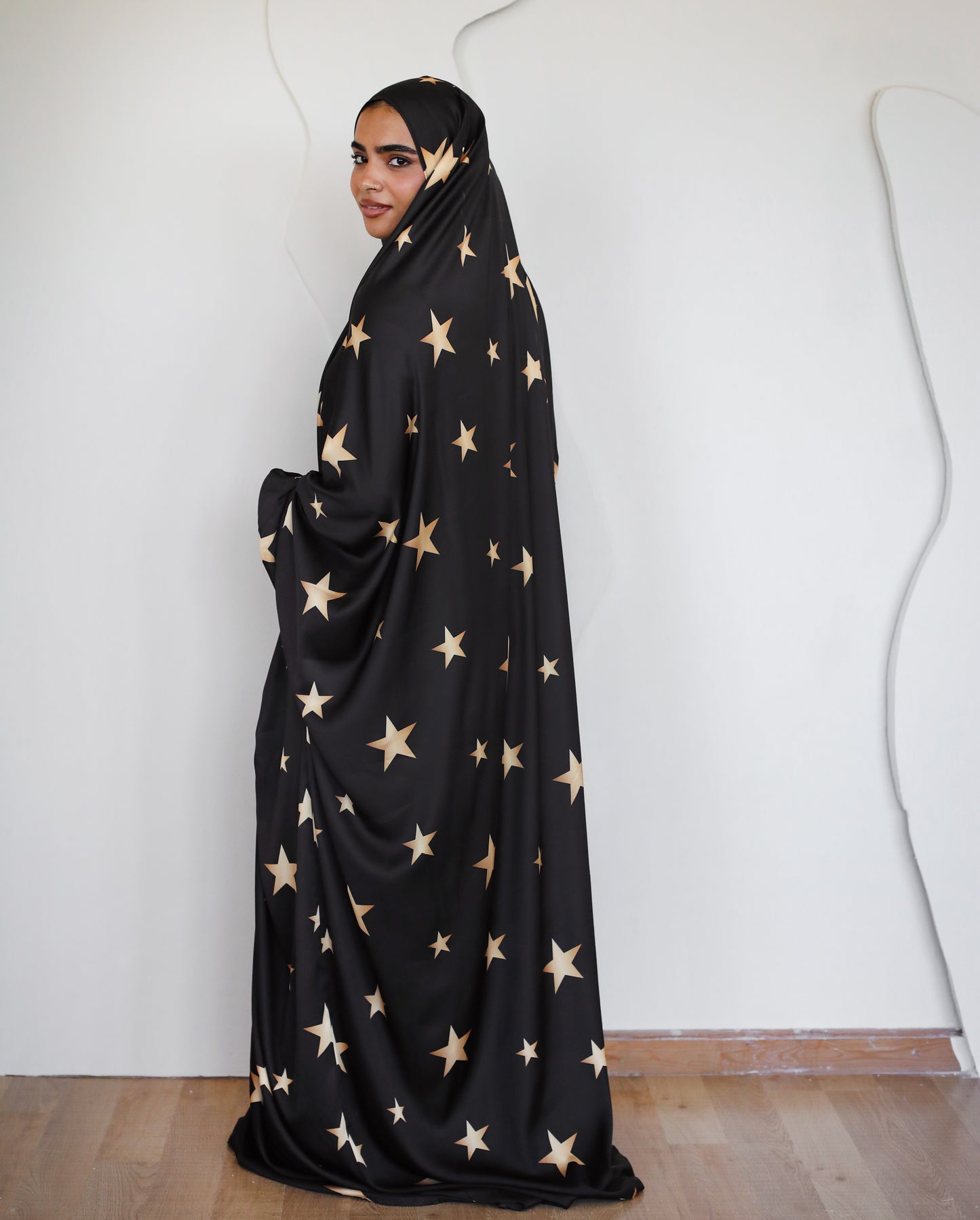 Celestial Black Slip On Khimar