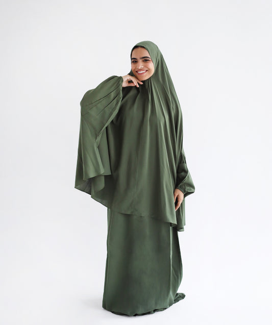 Cotton Two Piece Prayer Set - Earthy Olive