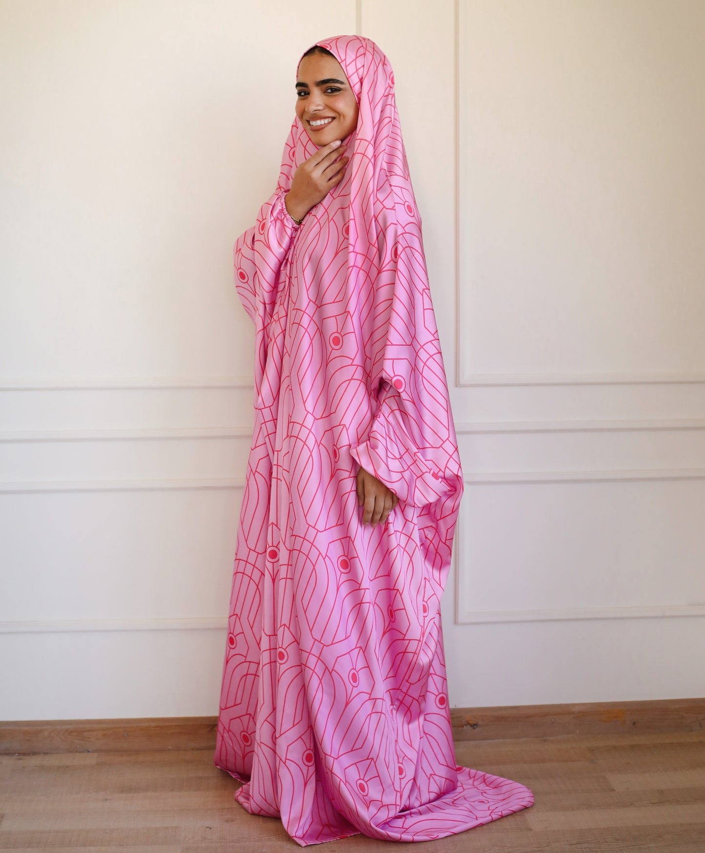 Rosy Radiance Slip On Khimar