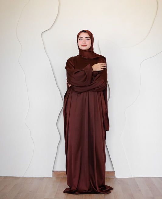 Plain Chocolate Brown Prayer Dress