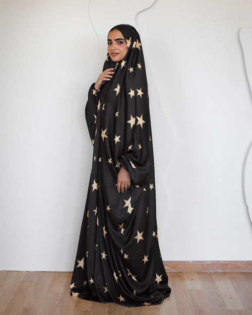 Celestial Black Slip On Khimar