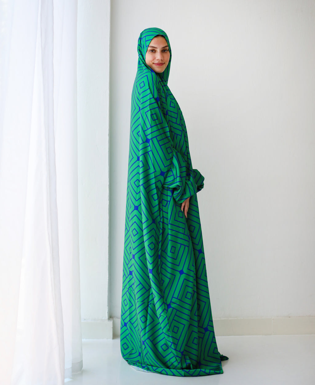 Blue Emerald Slip On Khimar