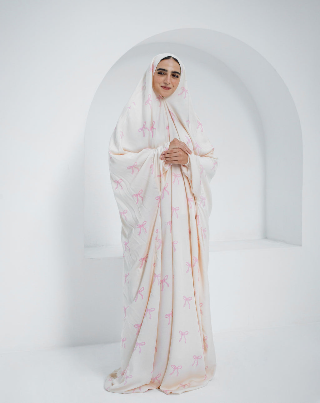 Cotton Rose Ties - Slip on Khimar