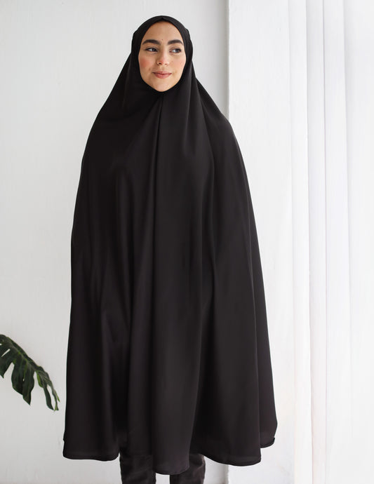 Midi Khimar - Plain Black