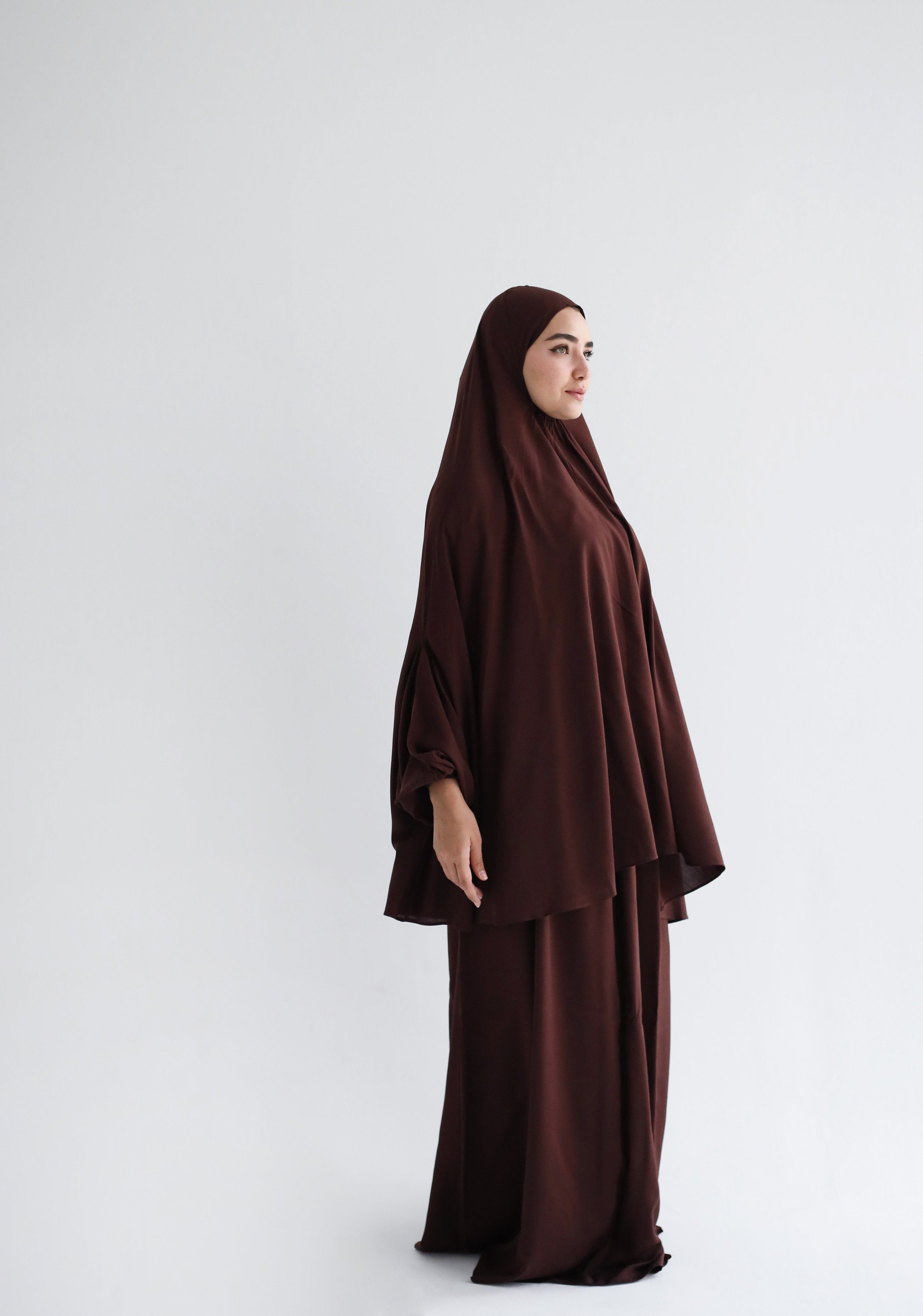 Cotton Two Piece Prayer Set - Chocolate Brown