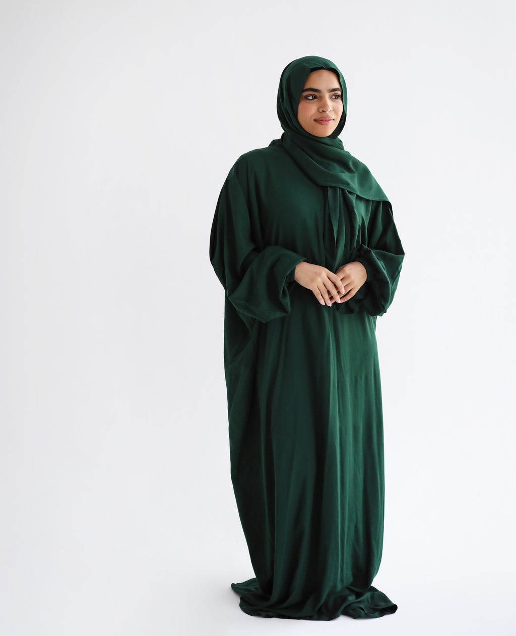 Cotton Prayer Dress - Emerald Green
