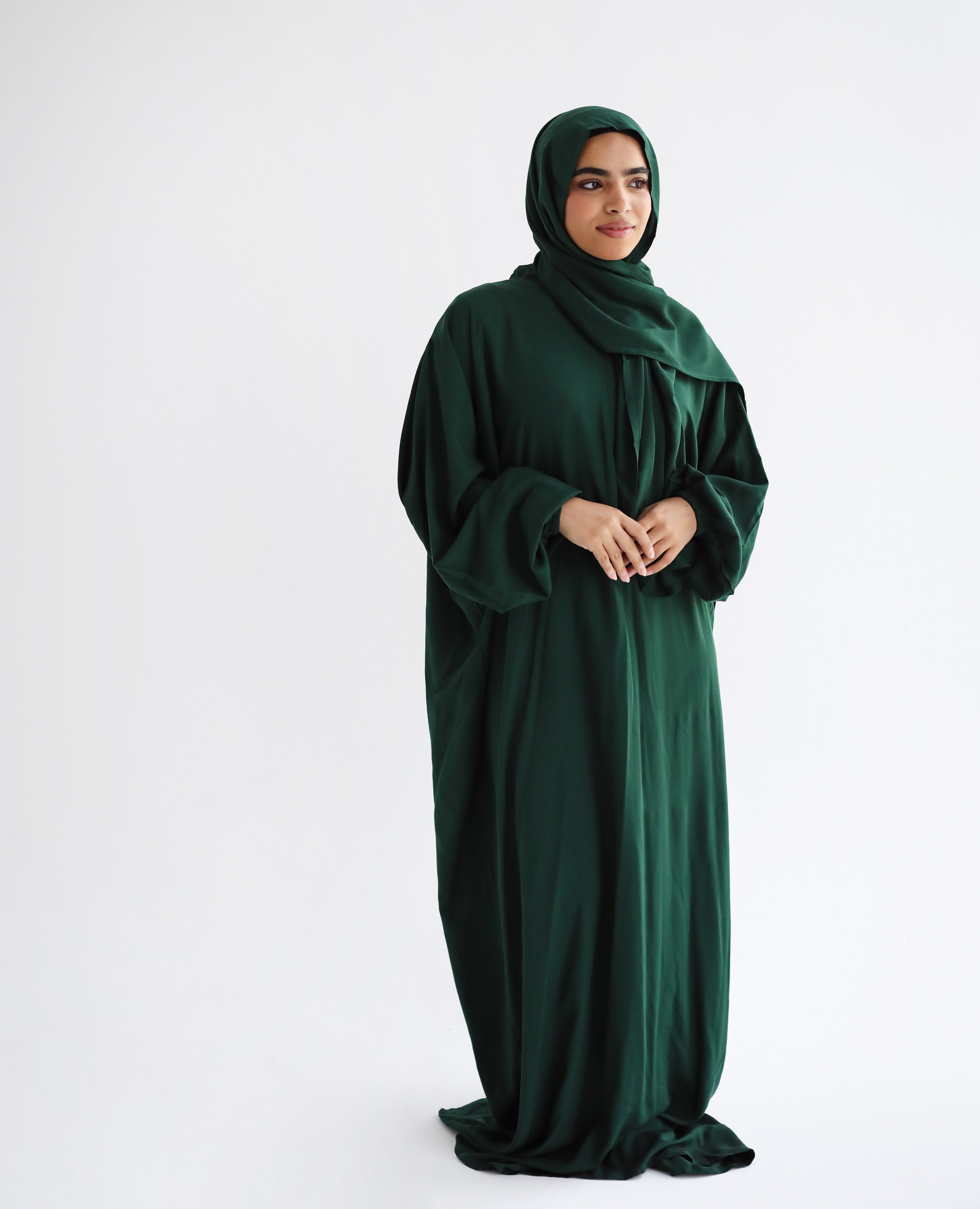 Cotton Prayer Dress - Emerald Green