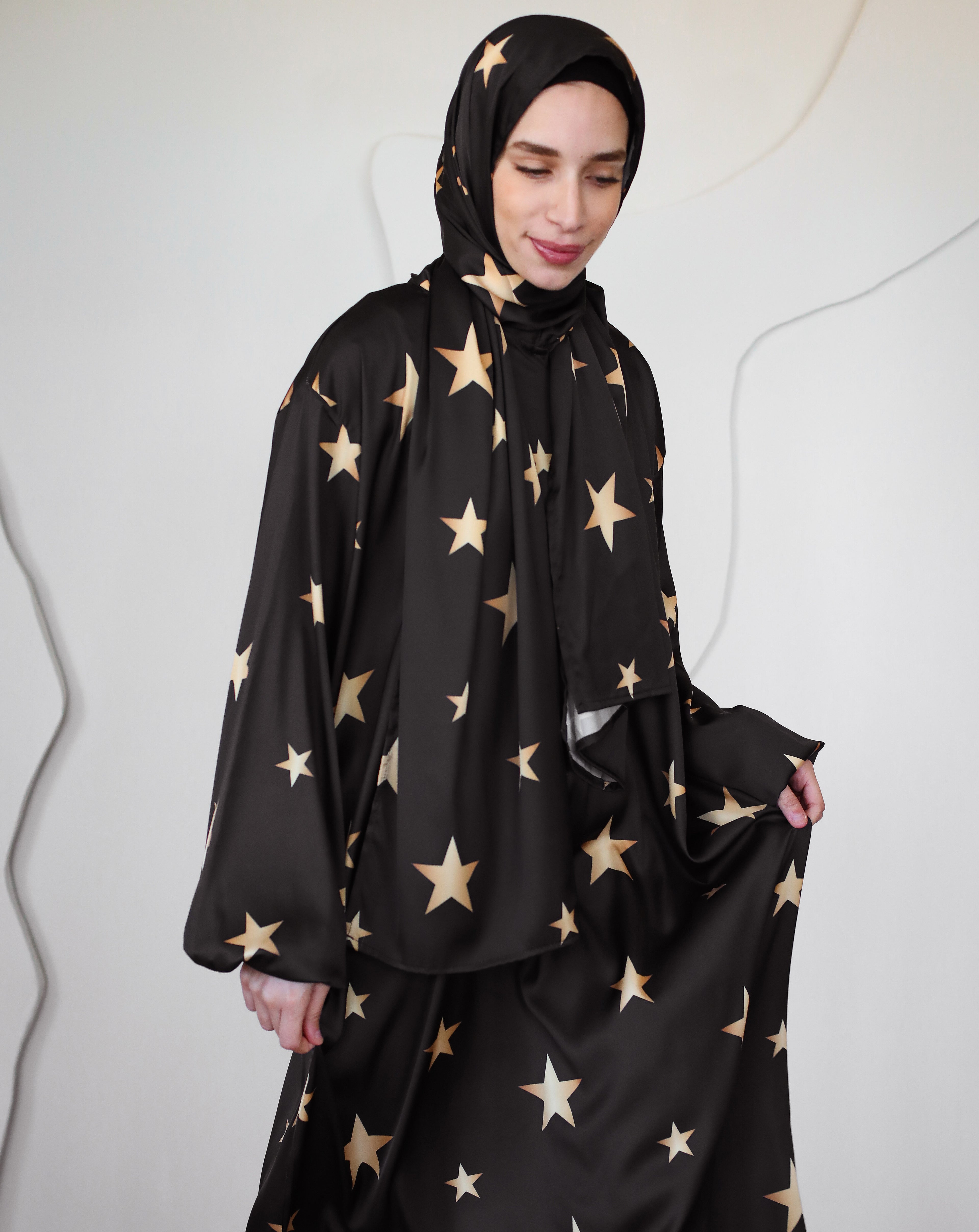 Celestial Black Prayer Dress