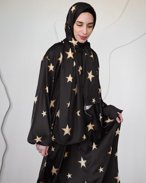 Celestial Black Prayer Dress