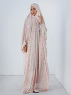 Pink Petals Slip On Khimar
