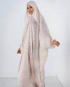 Pink Petals Slip On Khimar