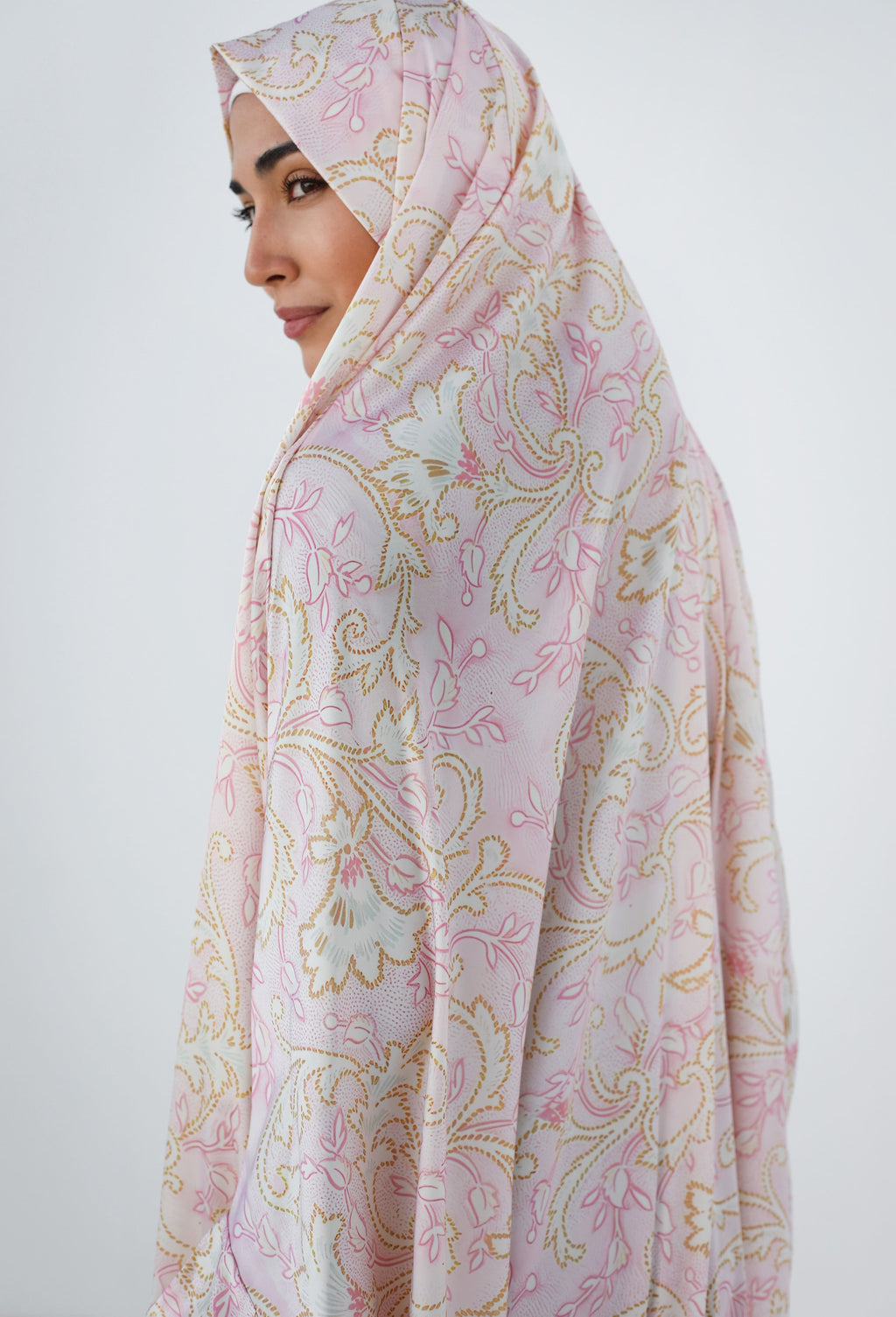 Pink Petals Slip On Khimar