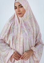Pink Petals Slip On Khimar