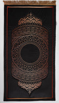 Black Glow Padded Rug