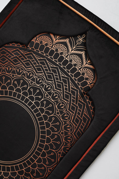 Black Glow Padded Rug