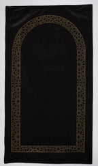 Plain Black Portable Rug