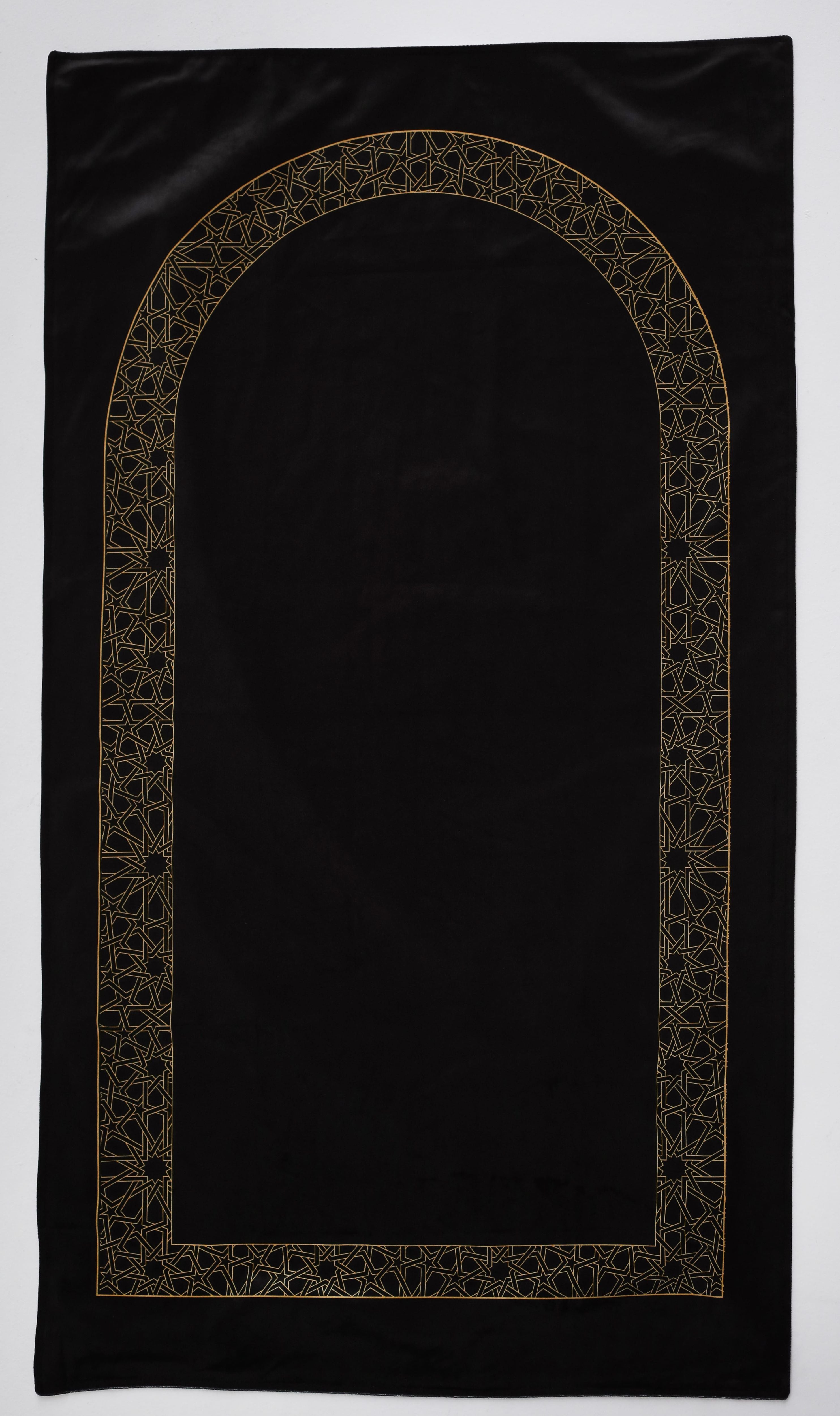 Plain Black Portable Rug