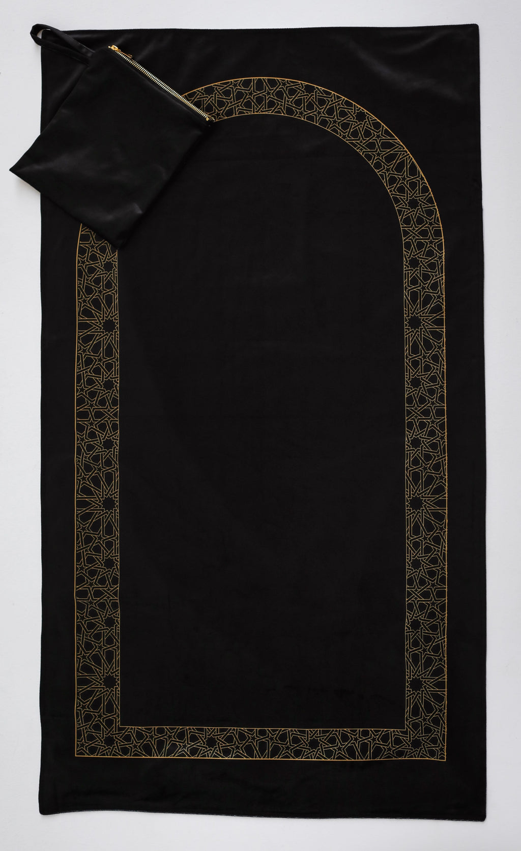 Plain Black Portable Rug