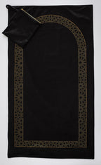 Plain Black Portable Rug