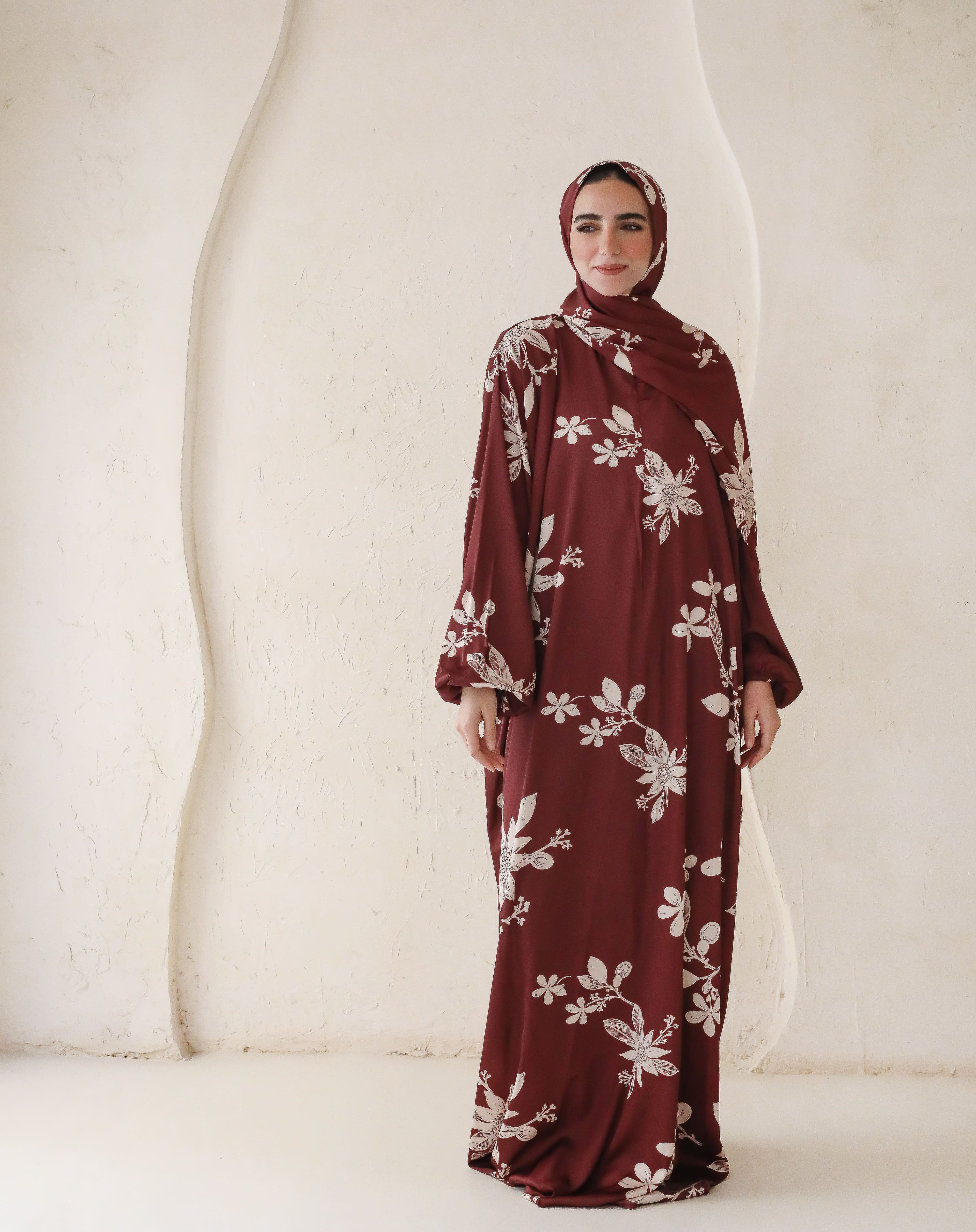 Burgundy Blooms - Prayer Dress