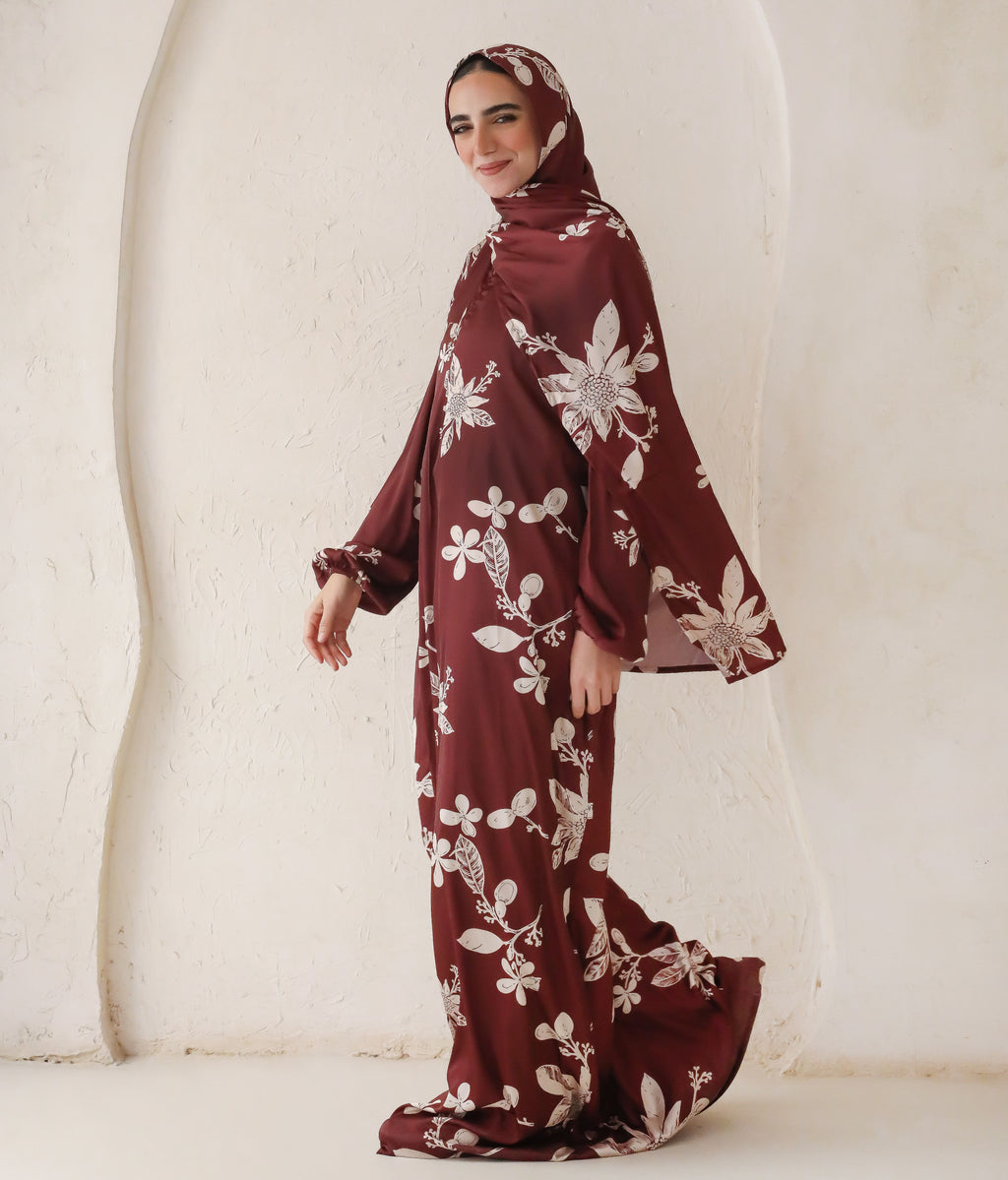 Burgundy Blooms - Prayer Dress