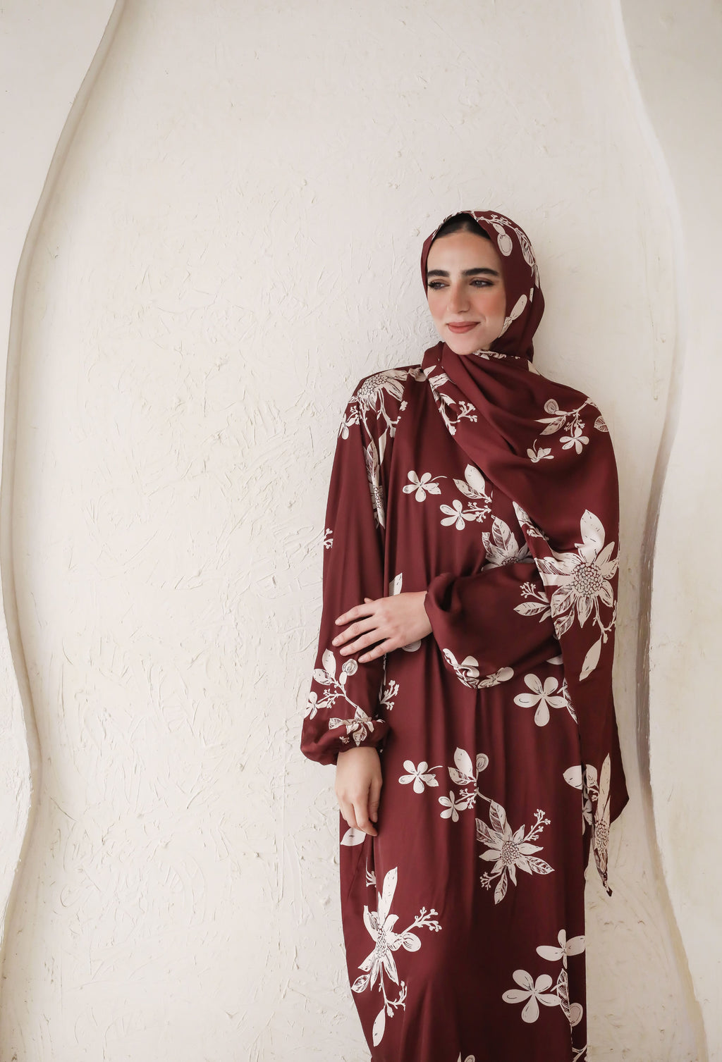 Burgundy Blooms - Prayer Dress