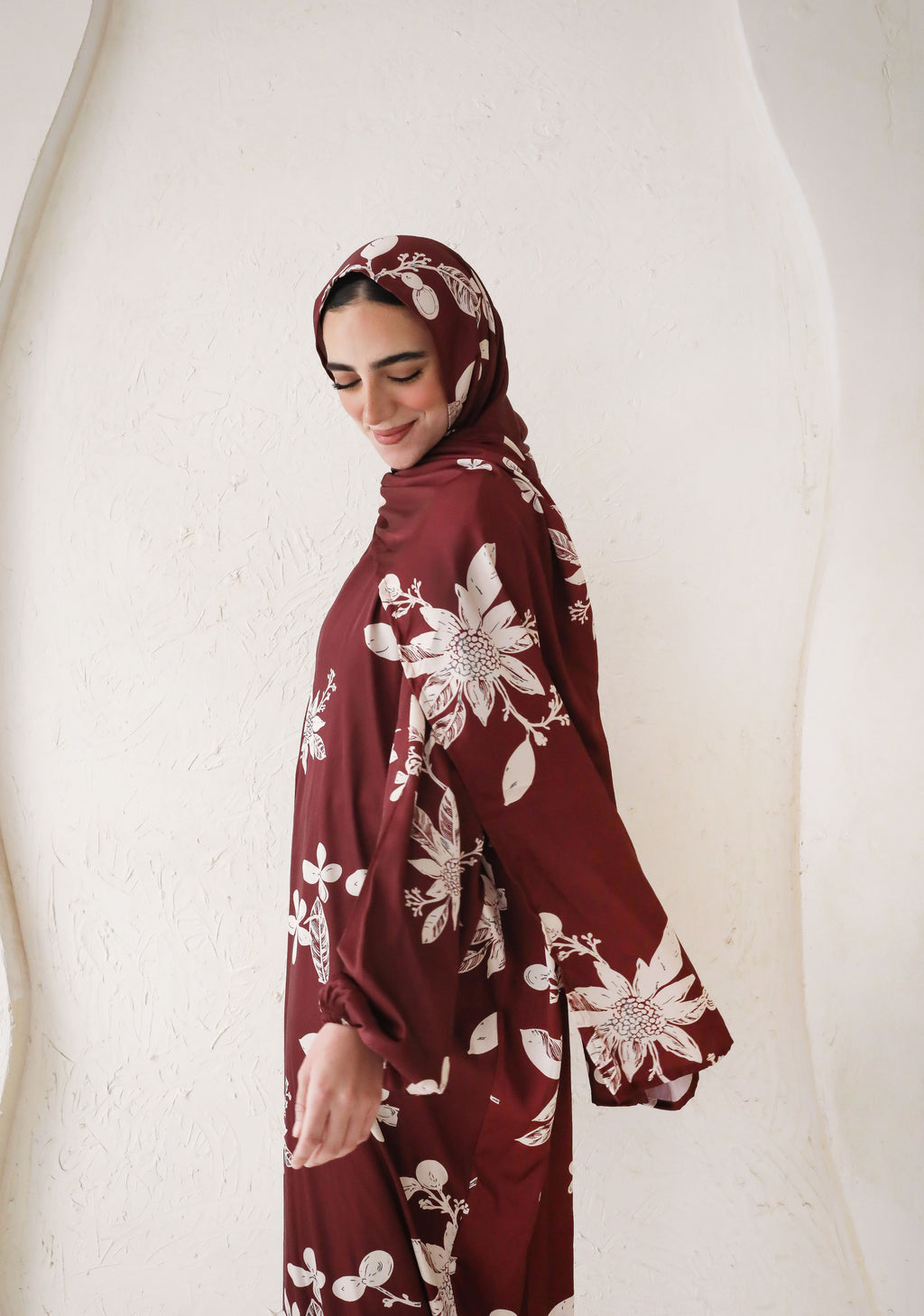 Burgundy Blooms - Prayer Dress
