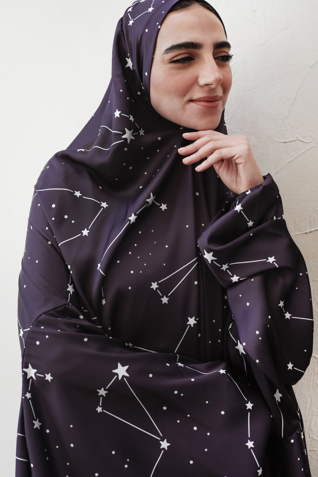 Violet Blue Stars - Slip on Khimar