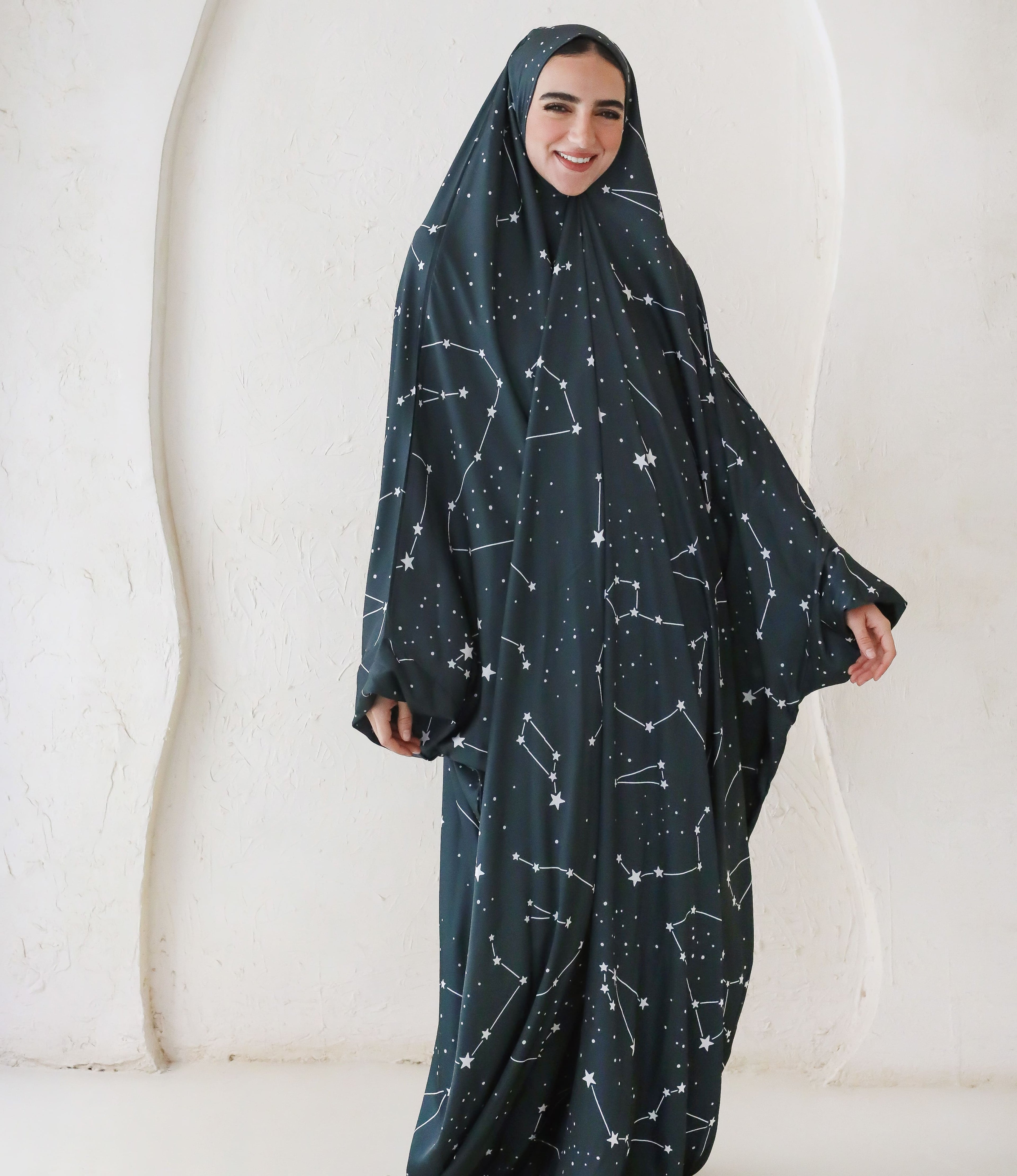 Emerald stars - Slip on Khimar