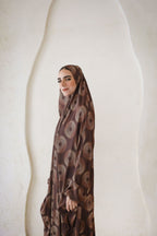 Brown Glows - Slip on Khimar