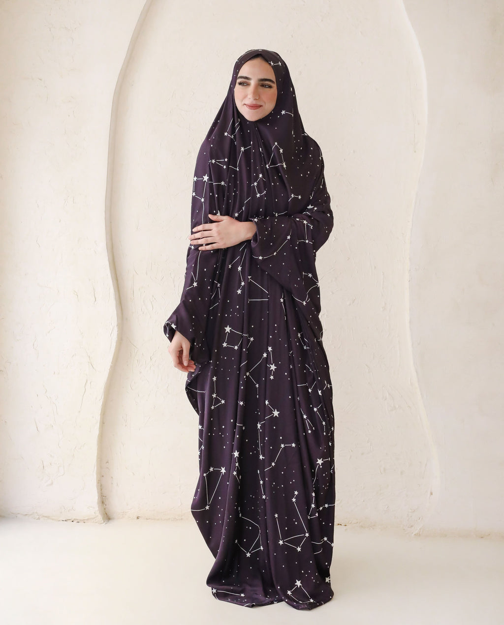 Violet Blue Stars - Slip on Khimar