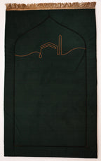 Makkah Moments in Emerald Green Padded Rug