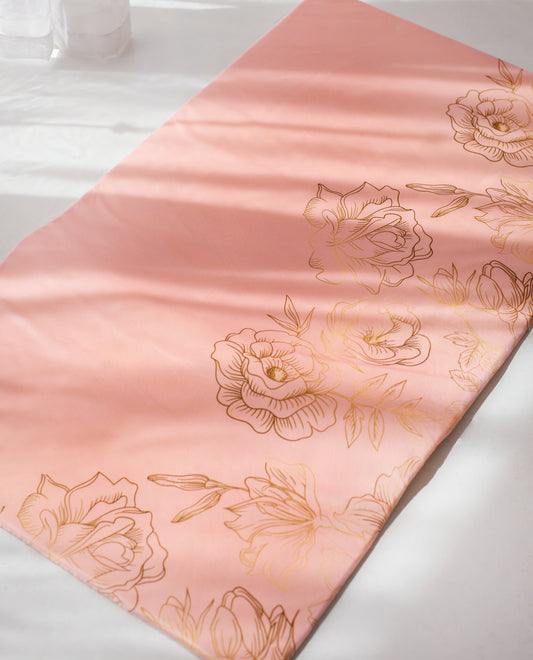 Flowers in Rose Gold Prayer Rug