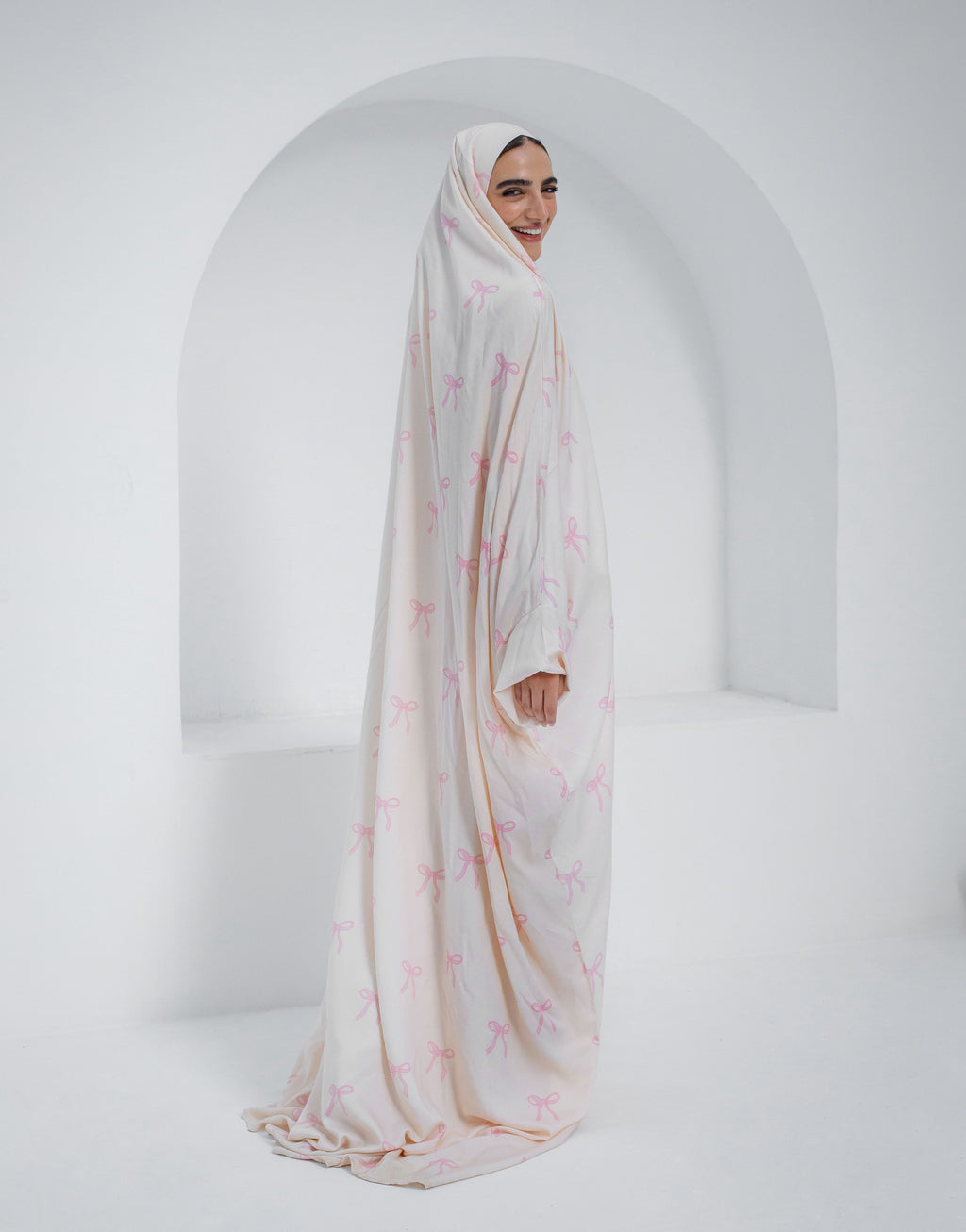 Cotton Rose Ties - Slip on Khimar
