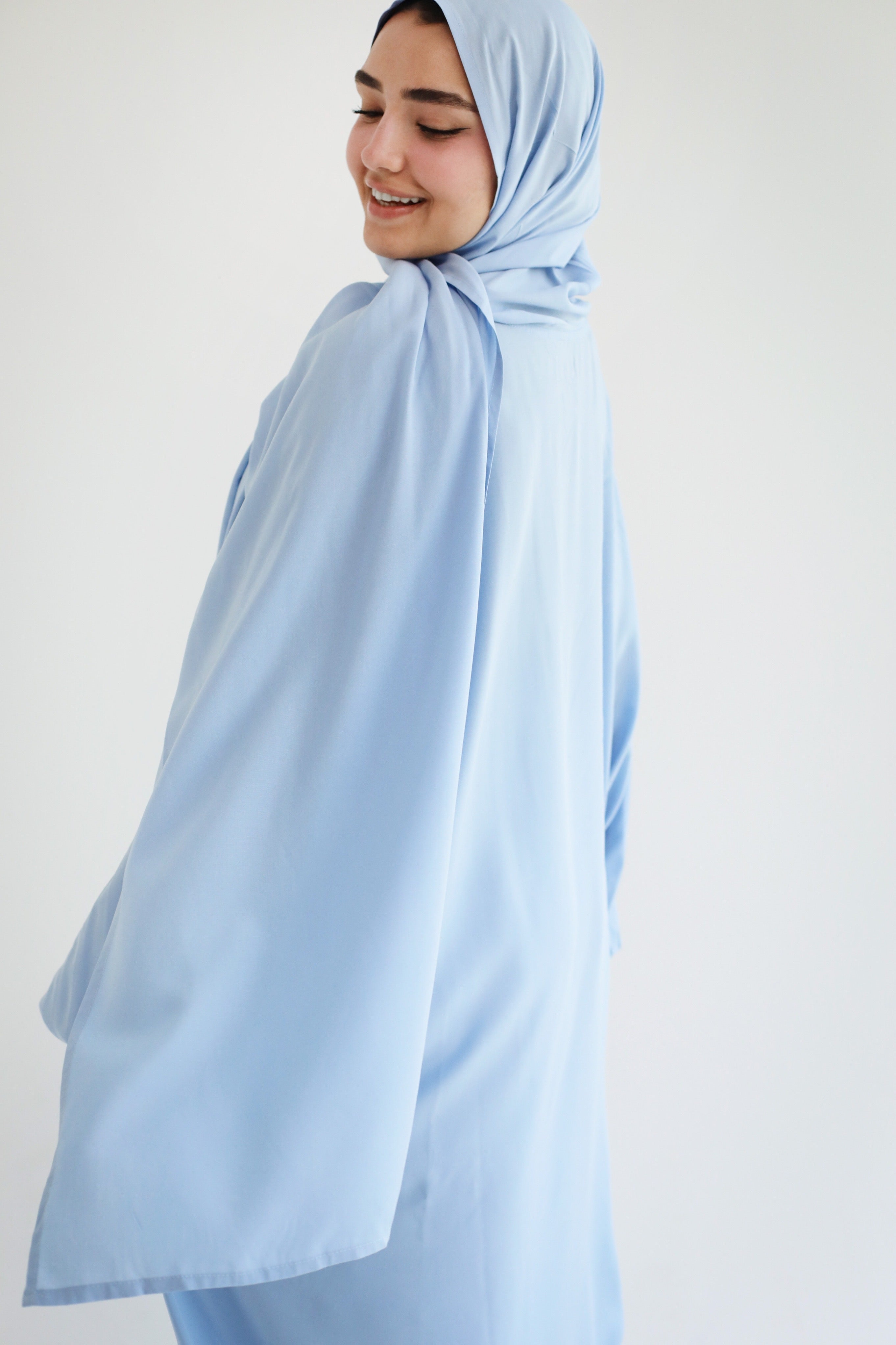 Cotton Prayer Dress - Pastel Baby Blue