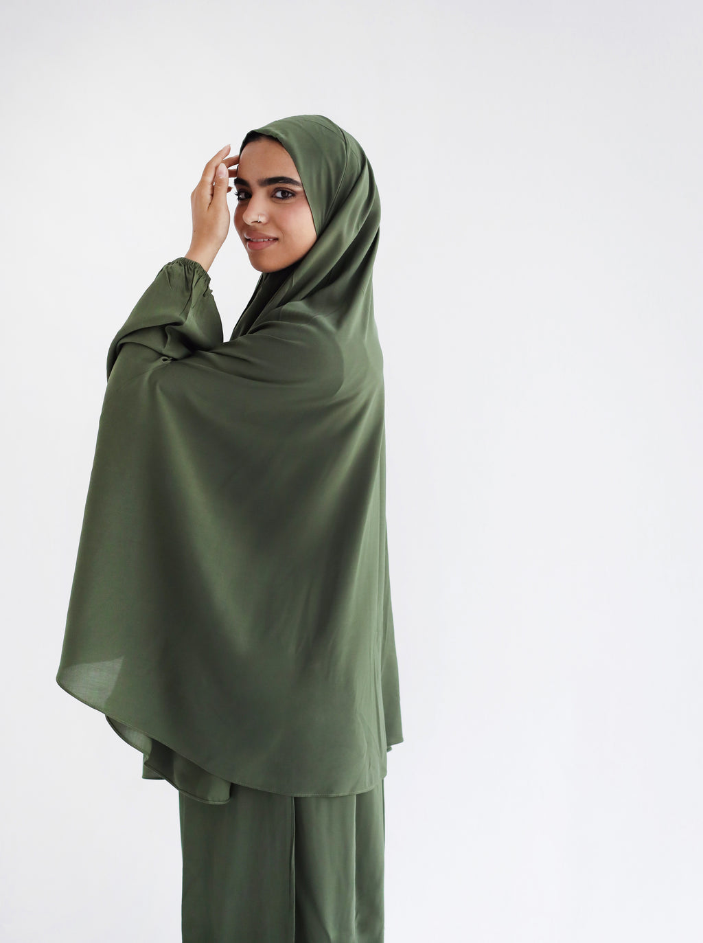 Cotton Two Piece Prayer Set - Earthy Olive