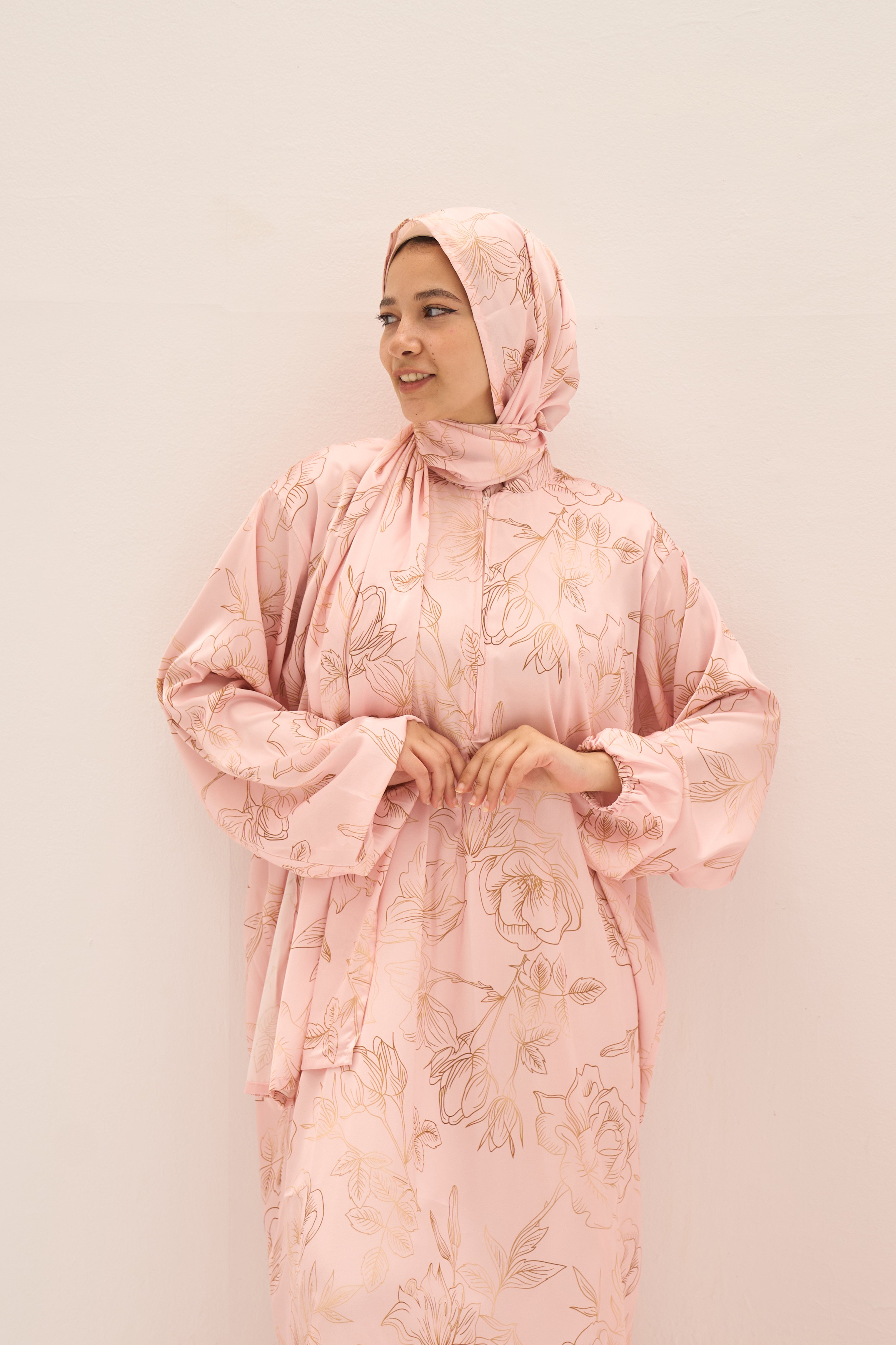 Flowers in Rose Gold Prayer Dress