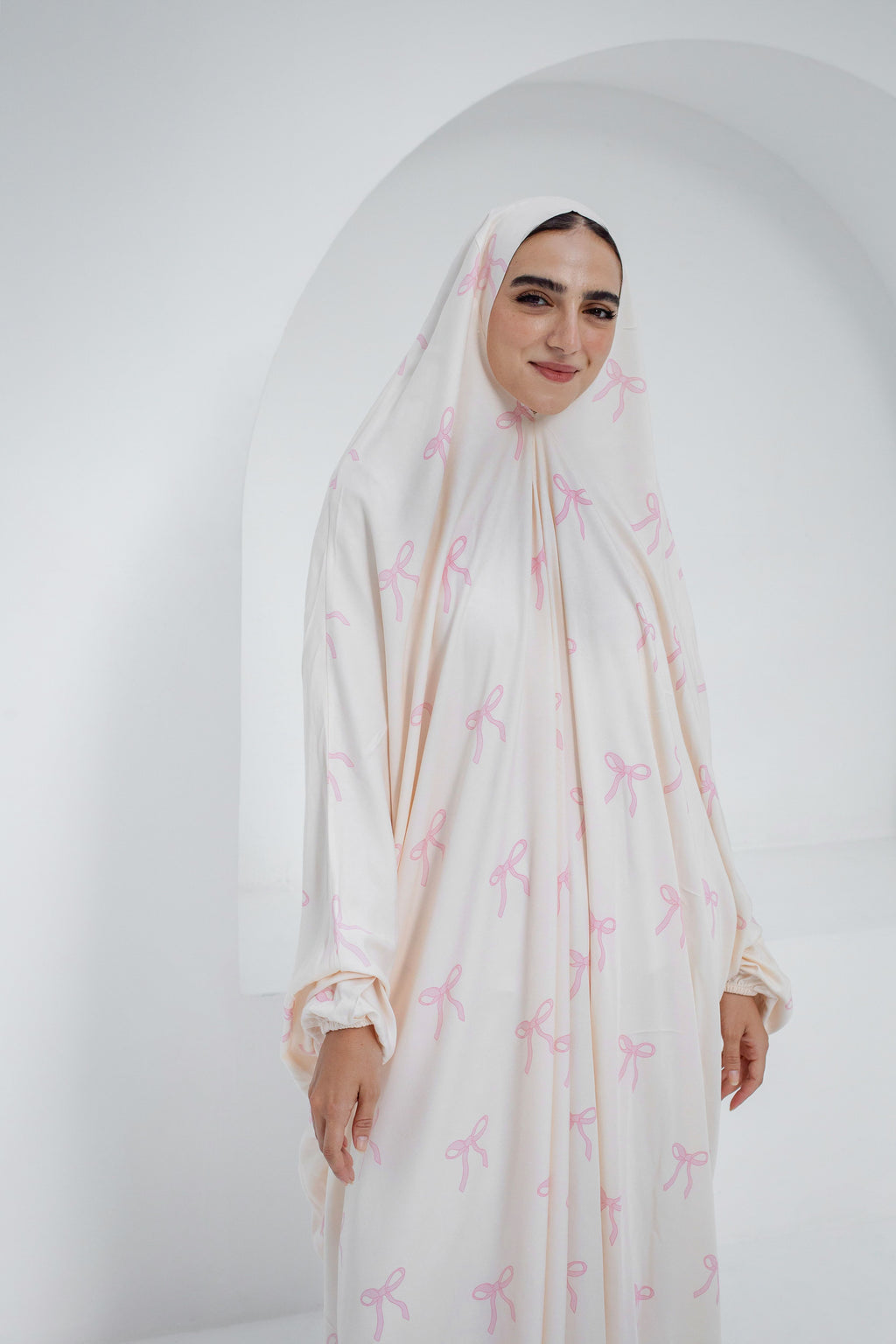 Cotton Rose Ties - Slip on Khimar