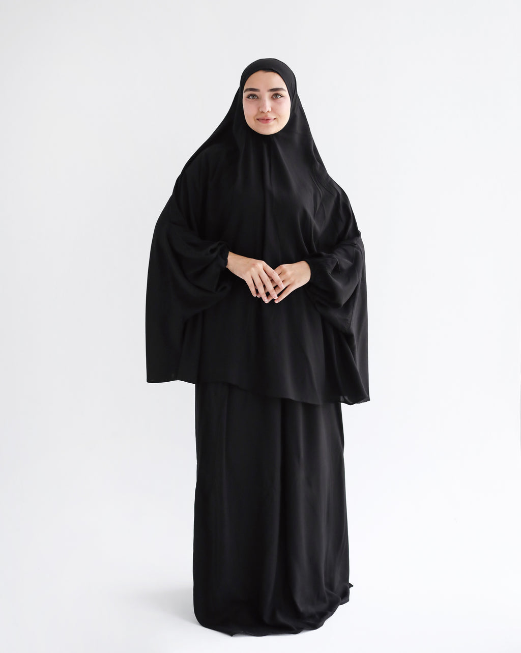 Cotton Two Piece Prayer Set - Black