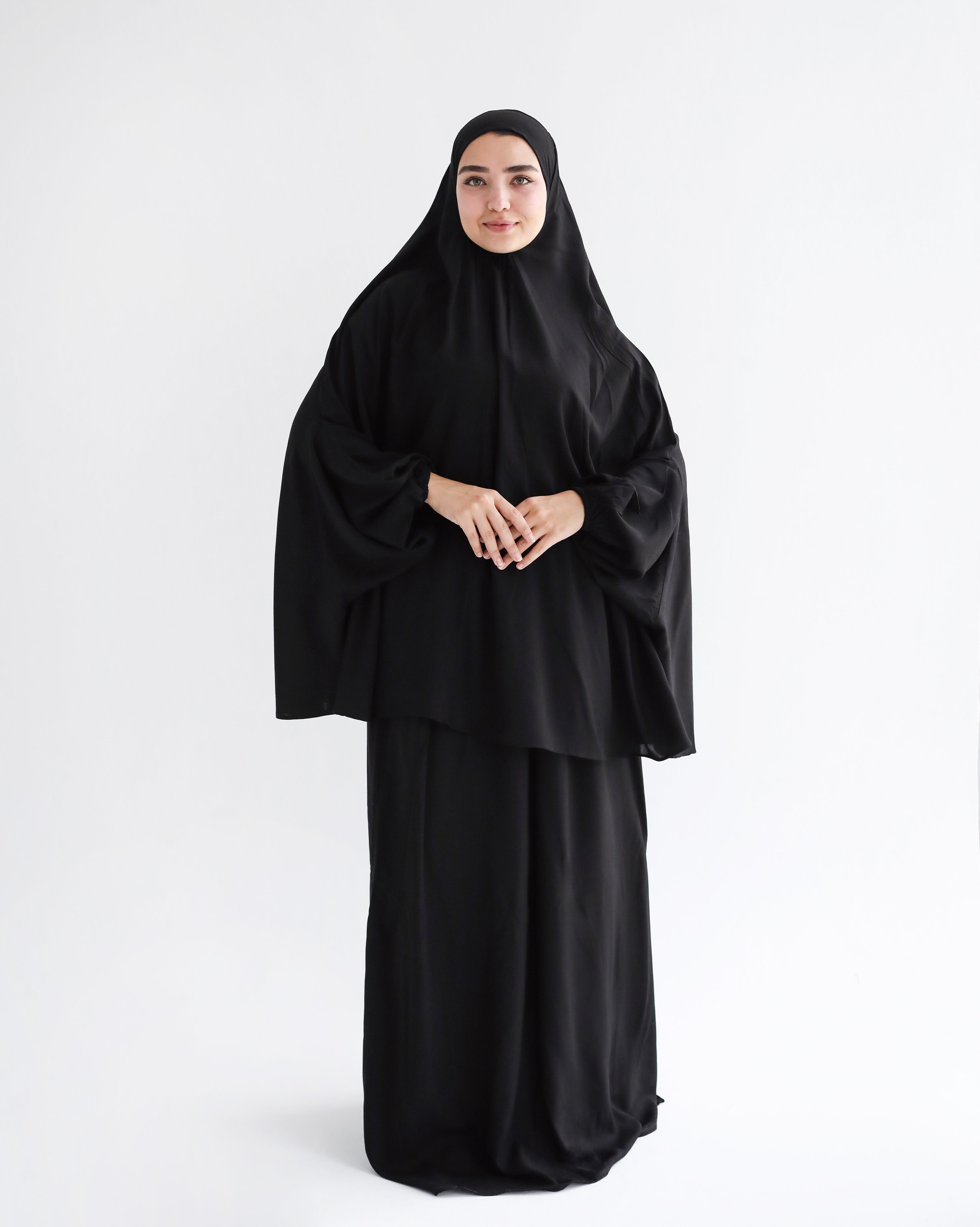 Cotton Two Piece Prayer Set - Black