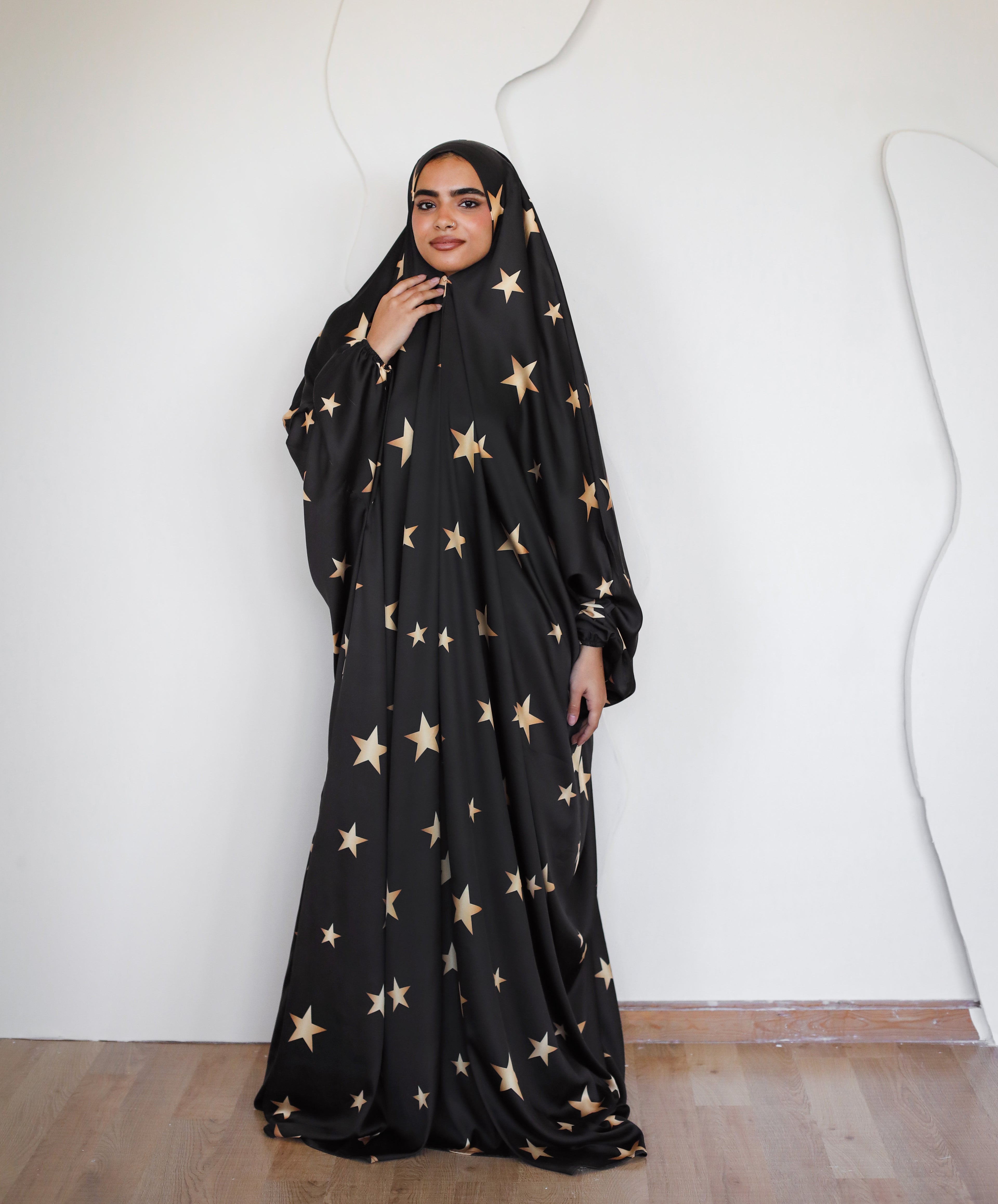 Celestial Black Slip On Khimar