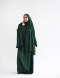 Cotton Two Piece Prayer Set - Emerald Green
