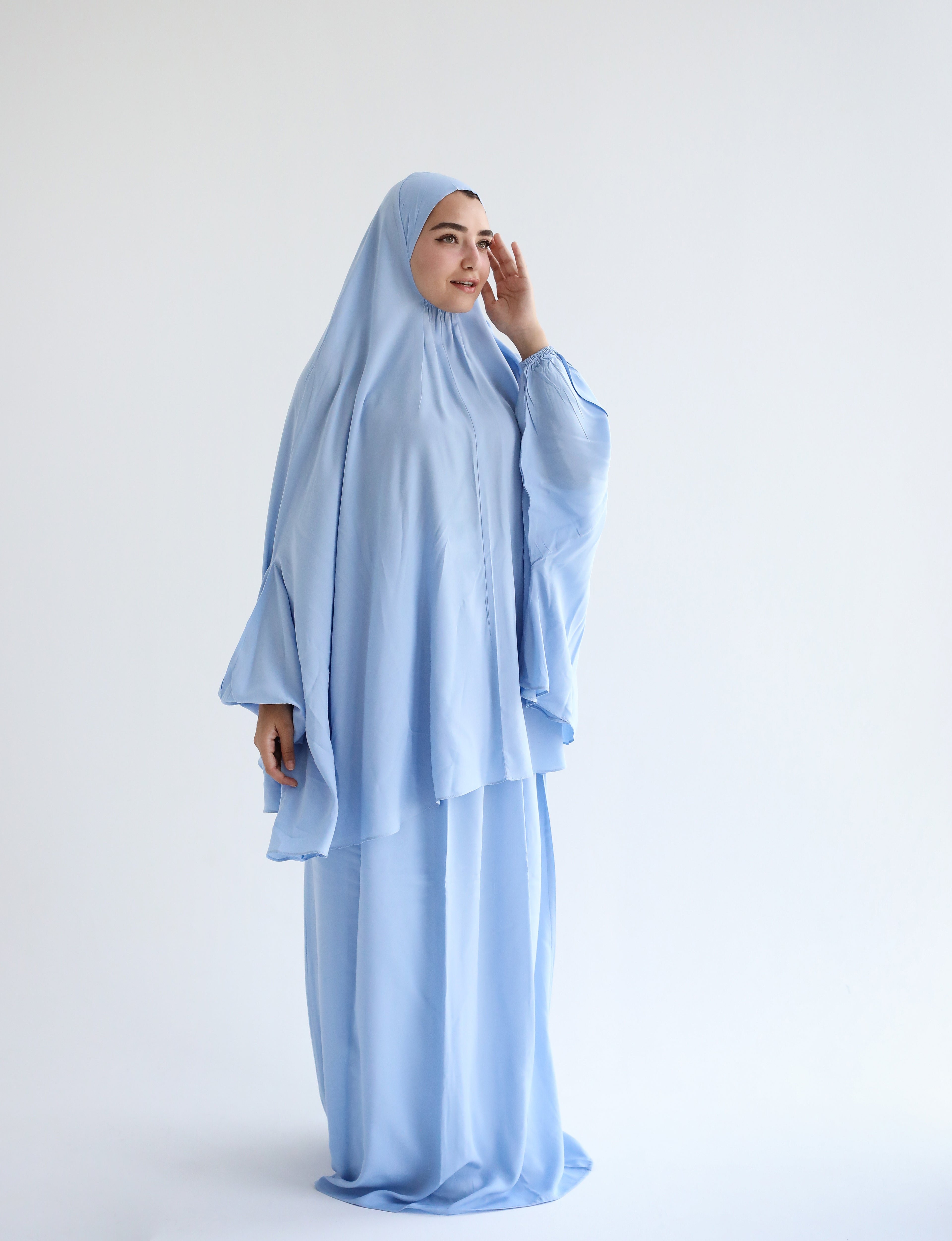 Cotton Two Piece Prayer Set - Pastel Baby blue