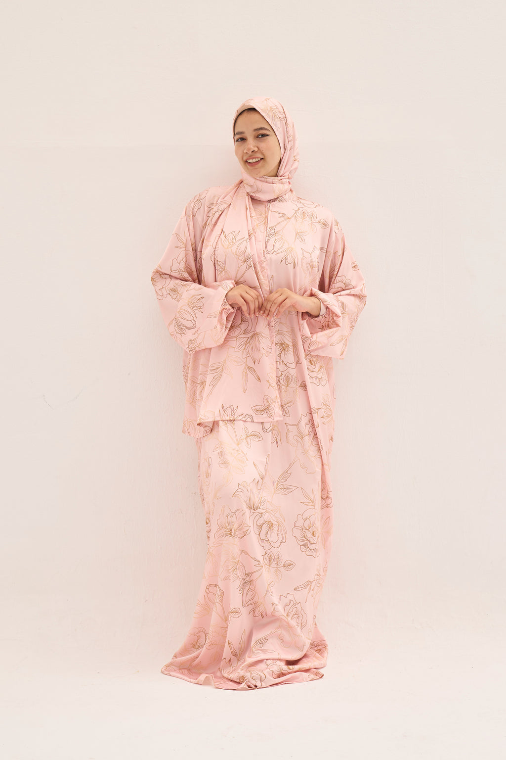 Flowers in Rose Gold Prayer Dress