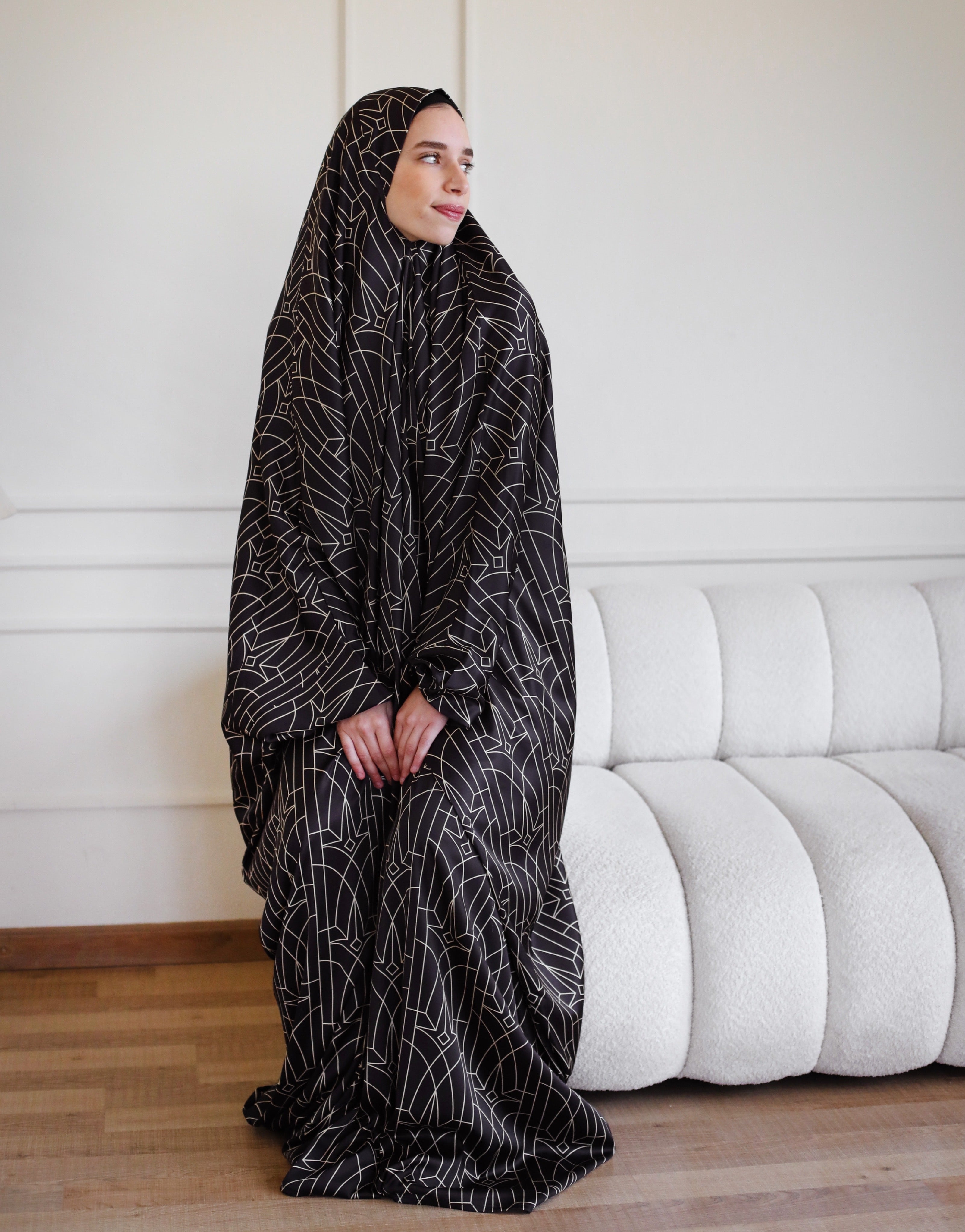 Obsidian Gold Slip On Khimar