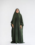 Cotton Maxi Veil - Olive Green