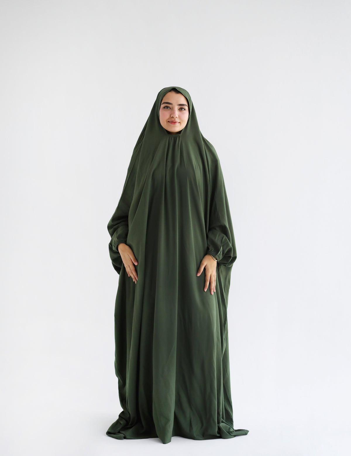 Cotton Maxi Veil - Olive Green